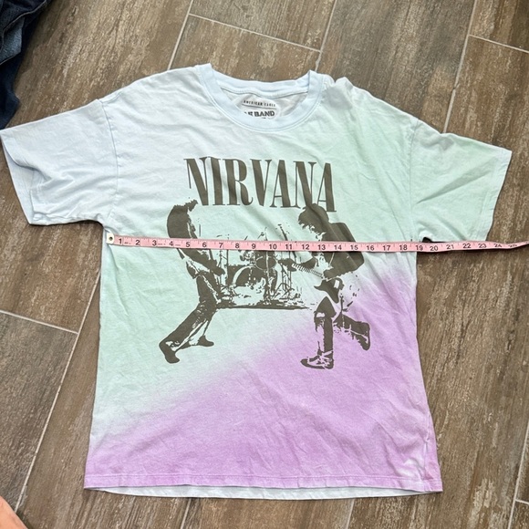 American Eagle Outfitters Nirvana Tee - White and Purple - Picture 8 of 9